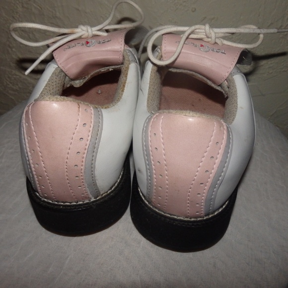 Top Flite White Pink Leather Golf Shoes Size 7 1/2 - Picture 5 of 8